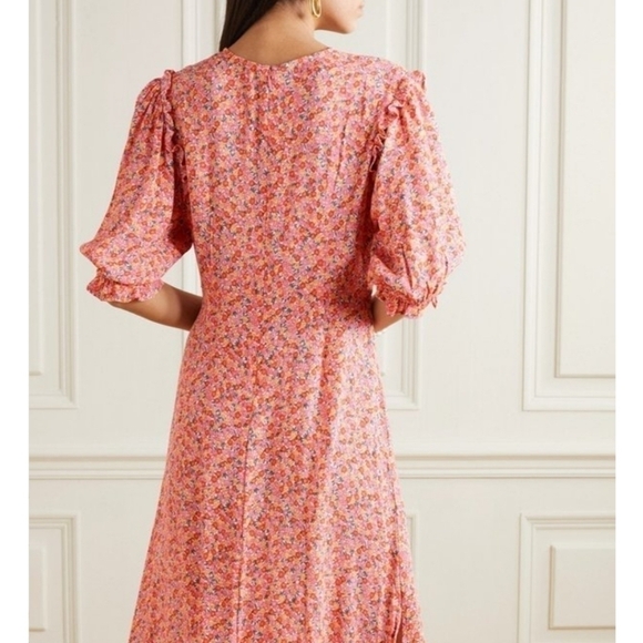 Faithfull The Brand Jean Marie Jolene Floral Print Midi Dress NWT Sizes 2/4/8 - Picture 7 of 17